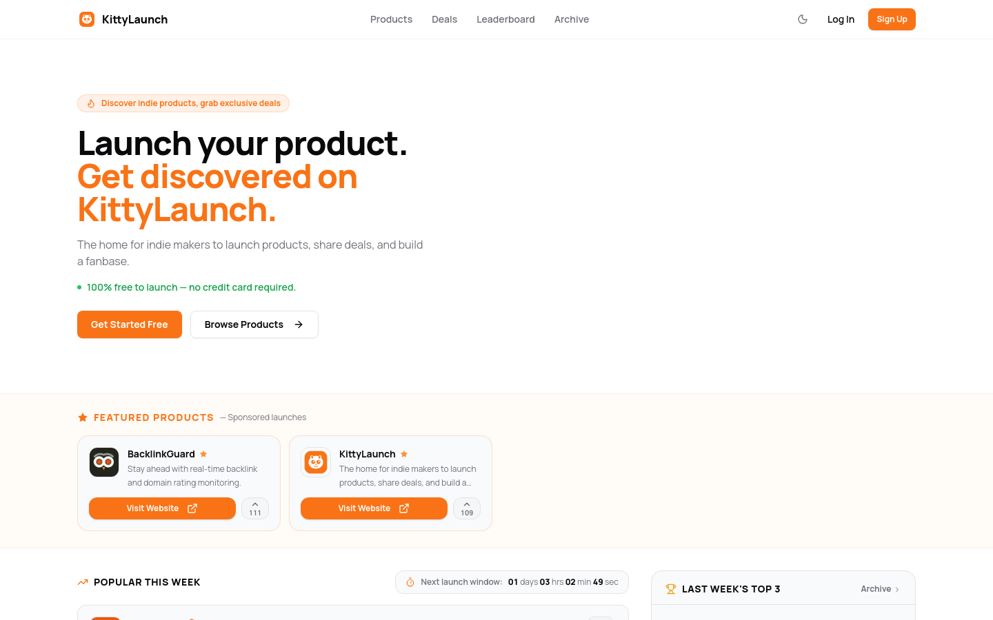 Captured Homepage / Lander