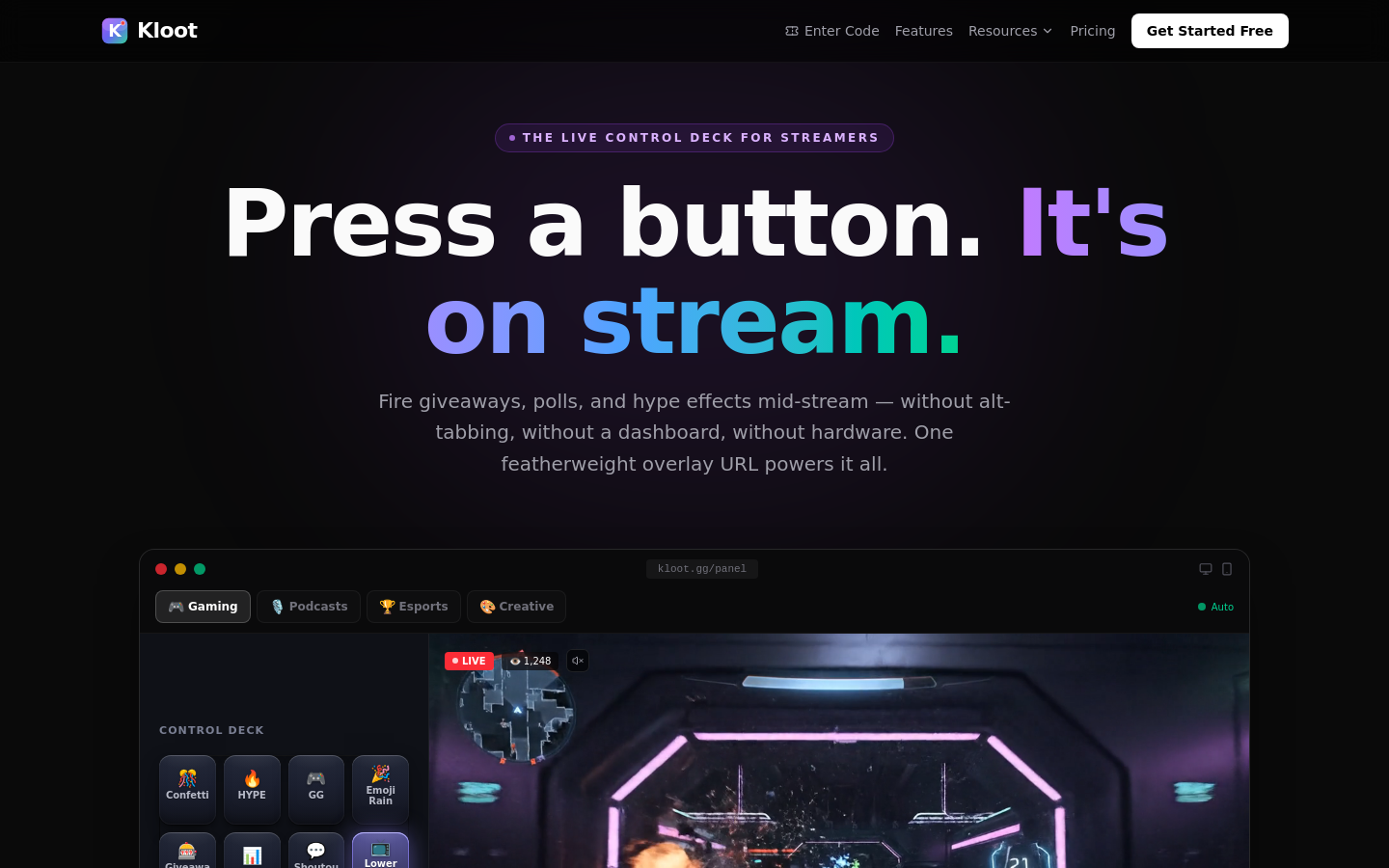 Captured Homepage / Lander