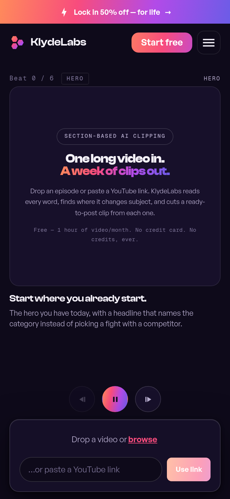 Homepage / Lander