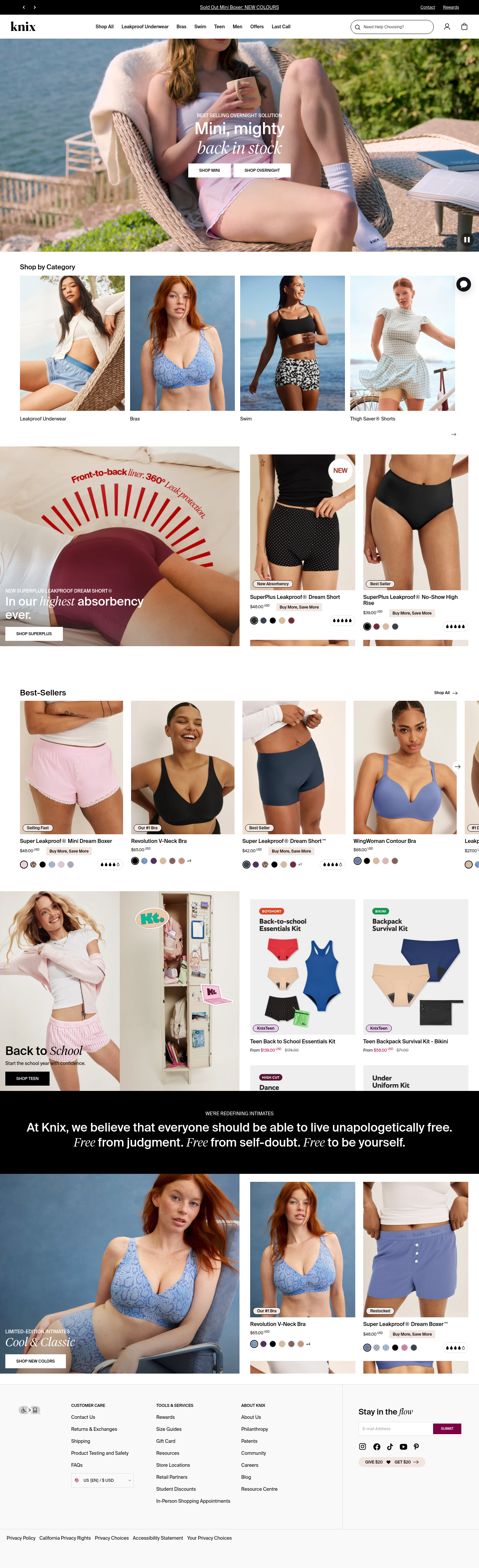 knix.com — Hero + Pricing