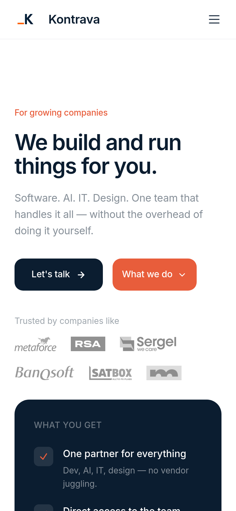 Homepage / Lander