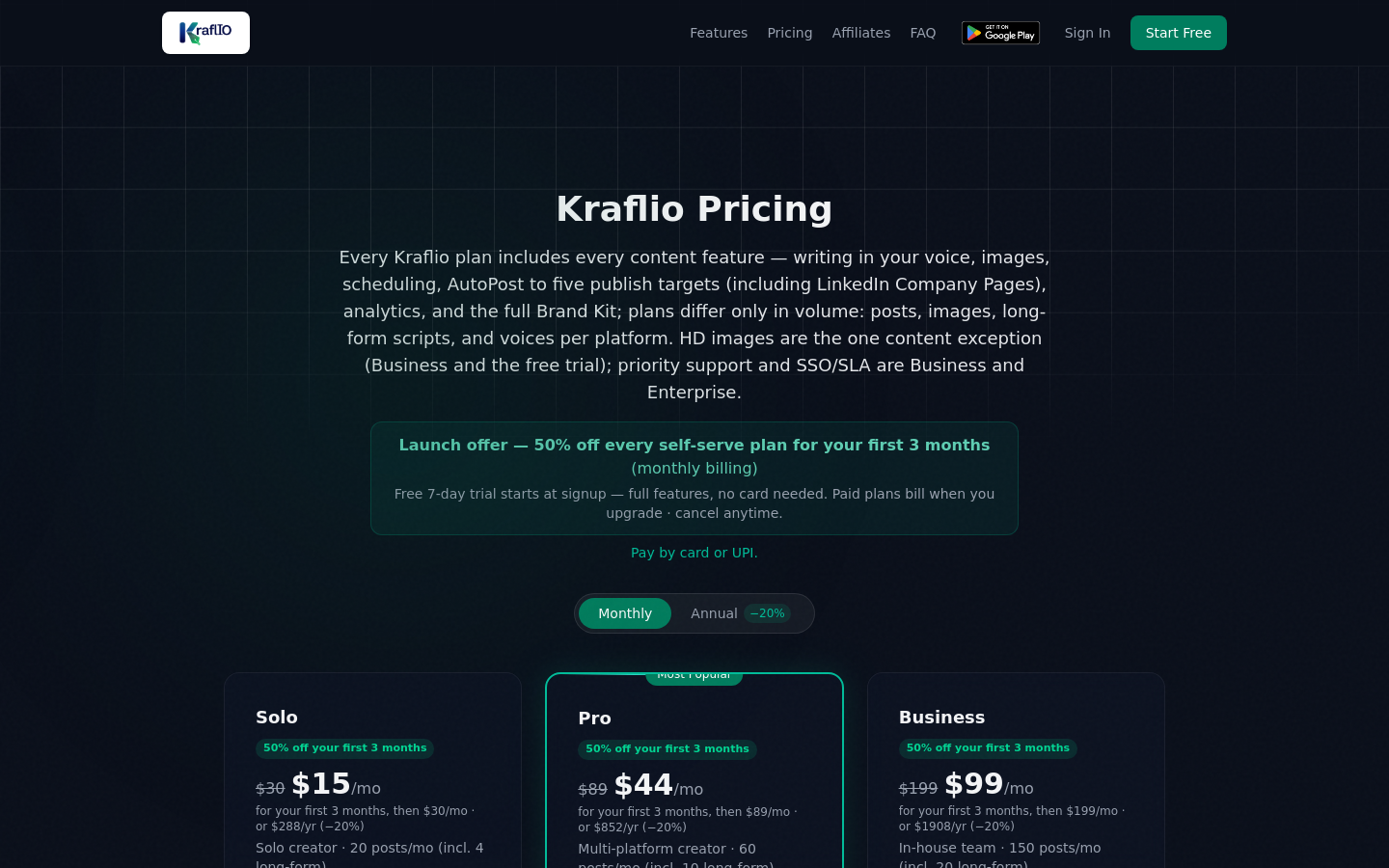 Pricing
