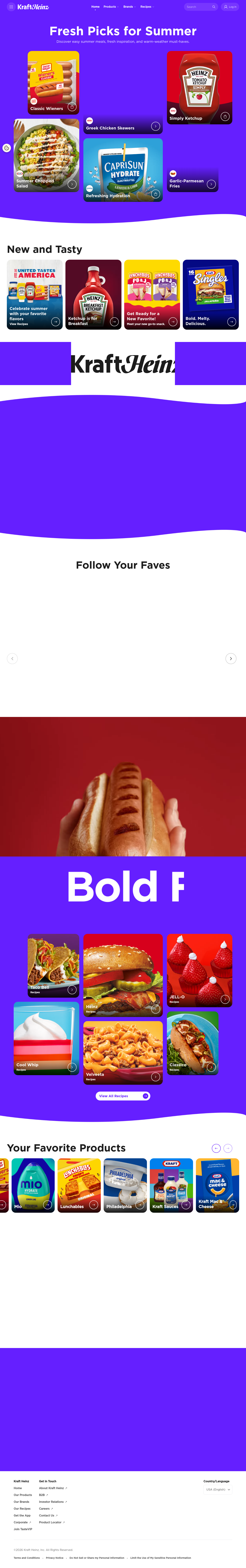 CTA section of kraftheinz.com