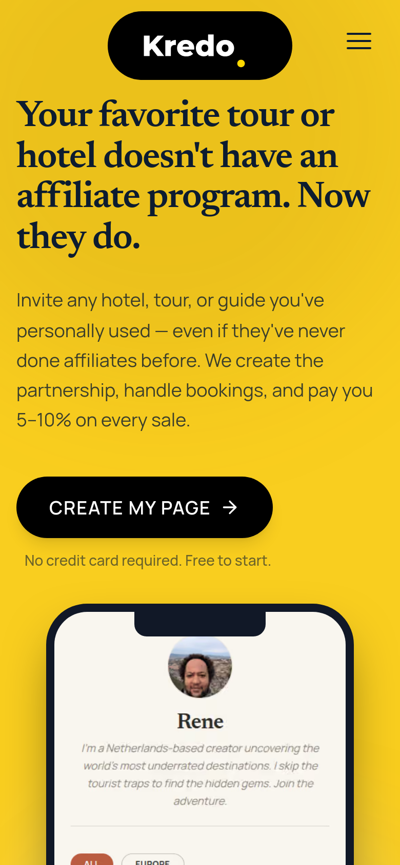Homepage / Lander