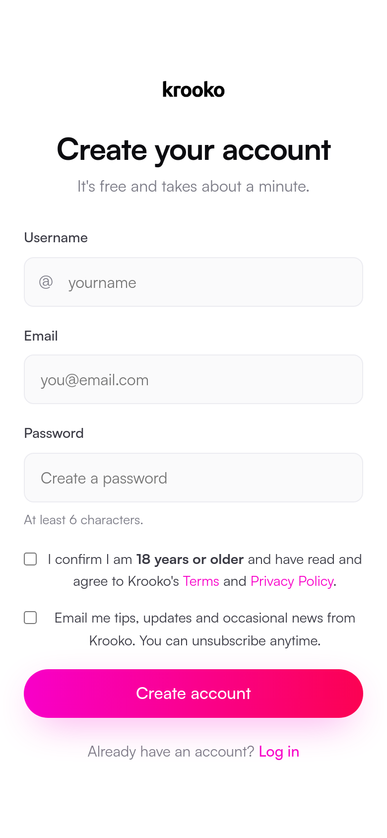 Signup