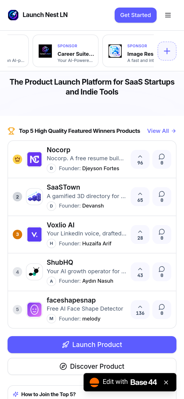 Homepage / Lander