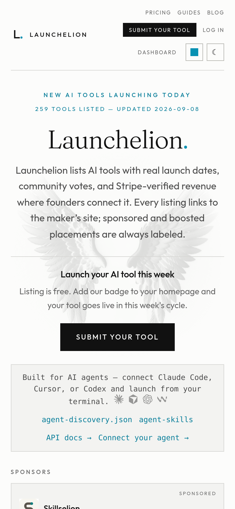 Captured Homepage / Lander