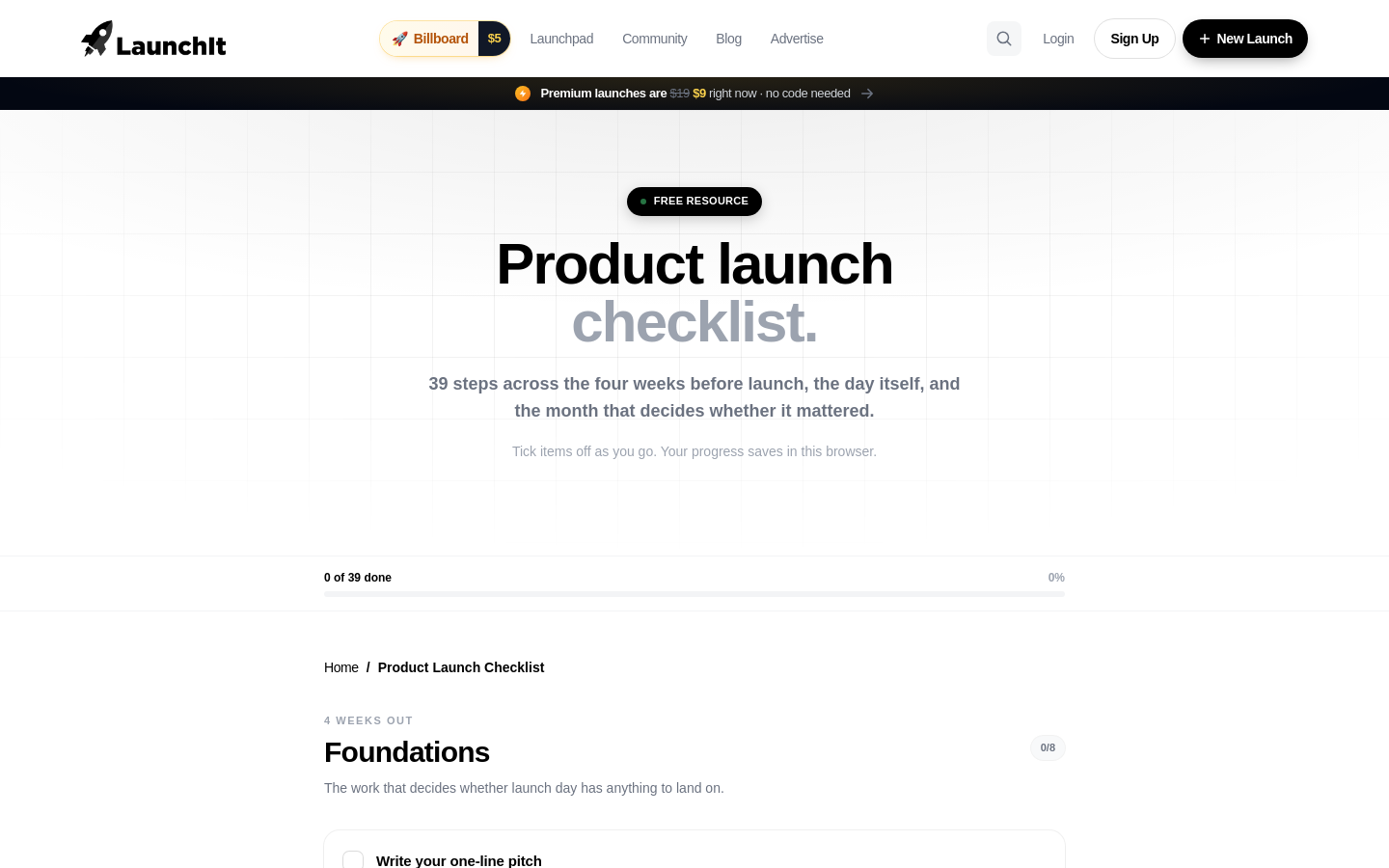 Product Launch Checklist