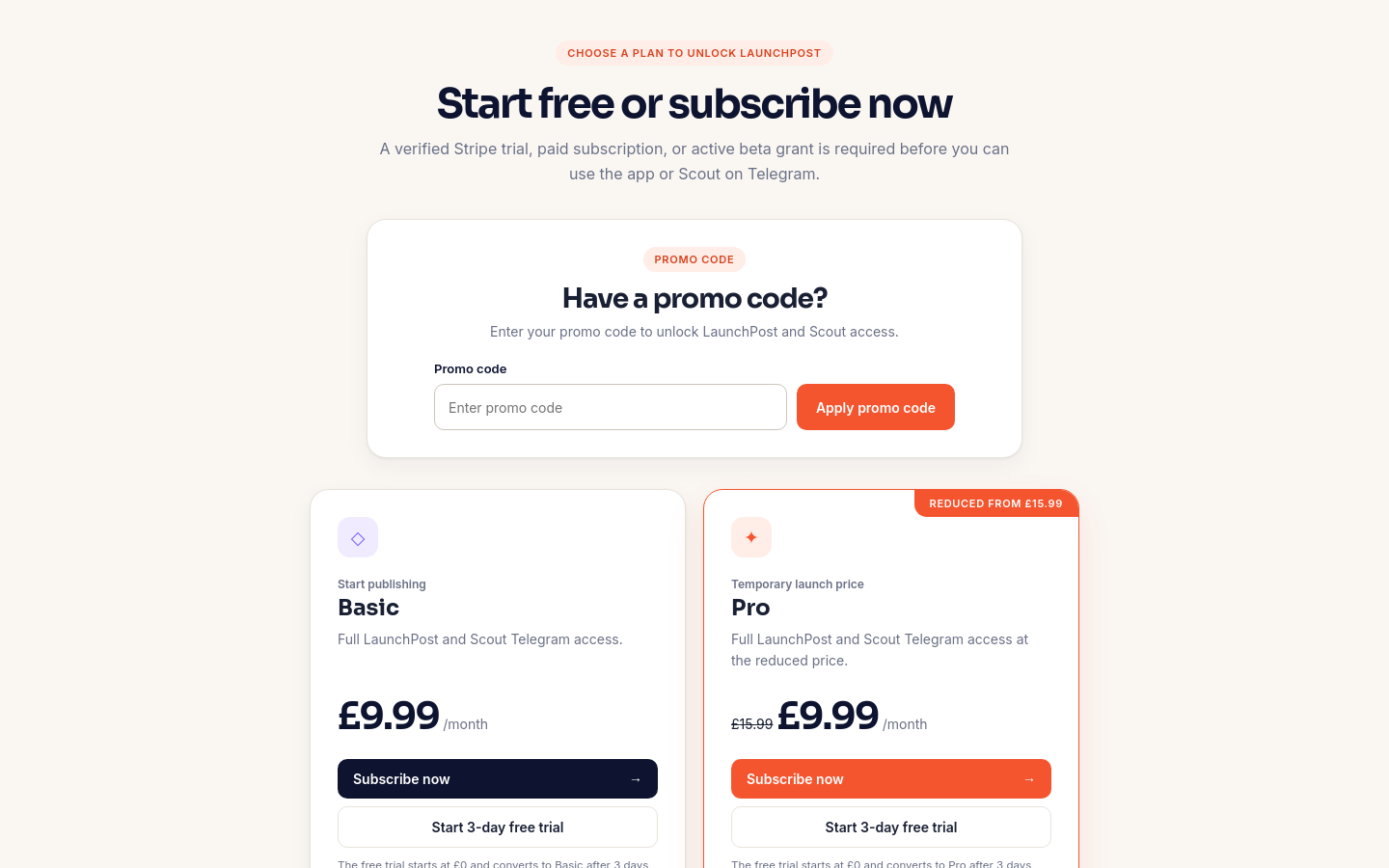 Pricing