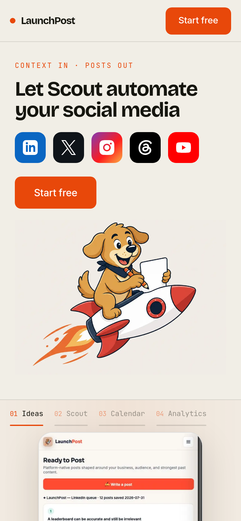 Homepage / Lander
