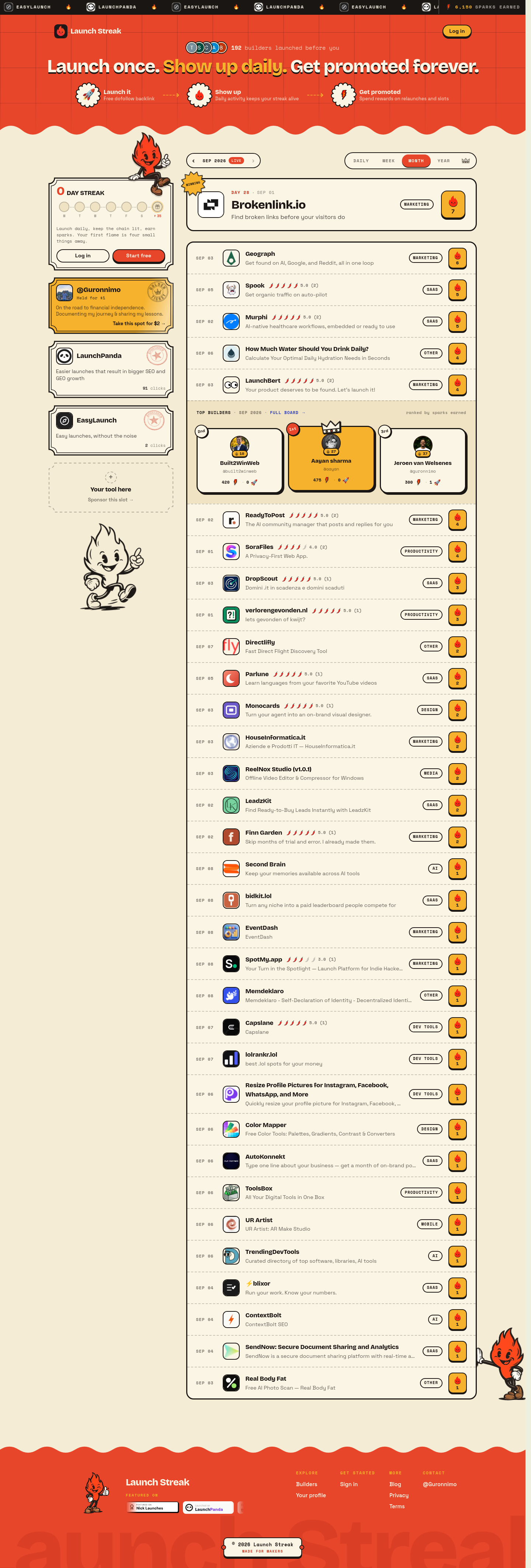 launchstreak.dev — 