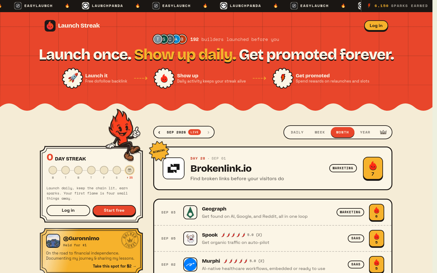 Captured Homepage / Lander