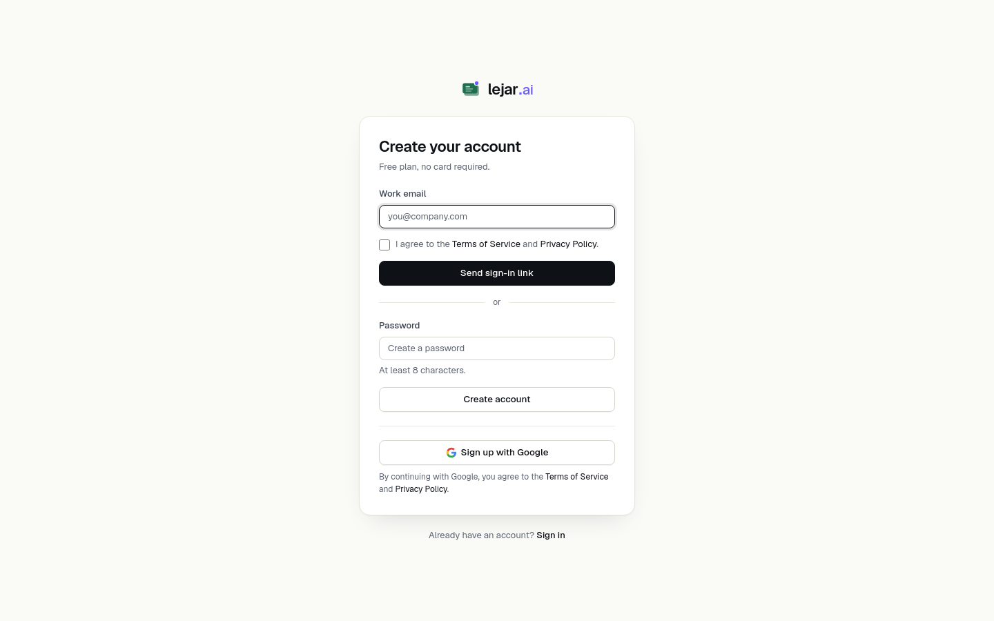 Signup