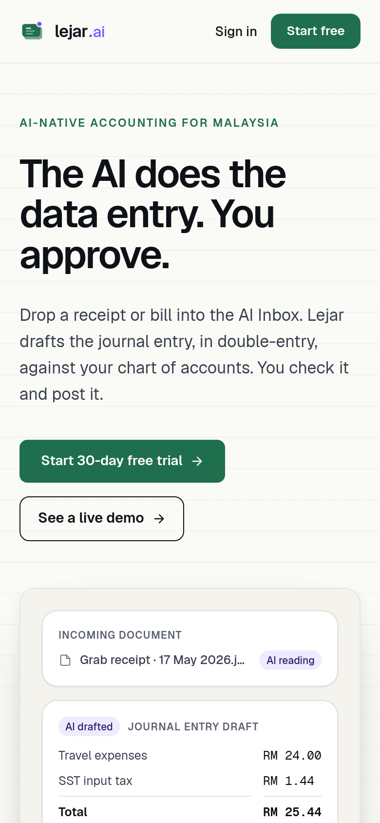 Homepage / Lander