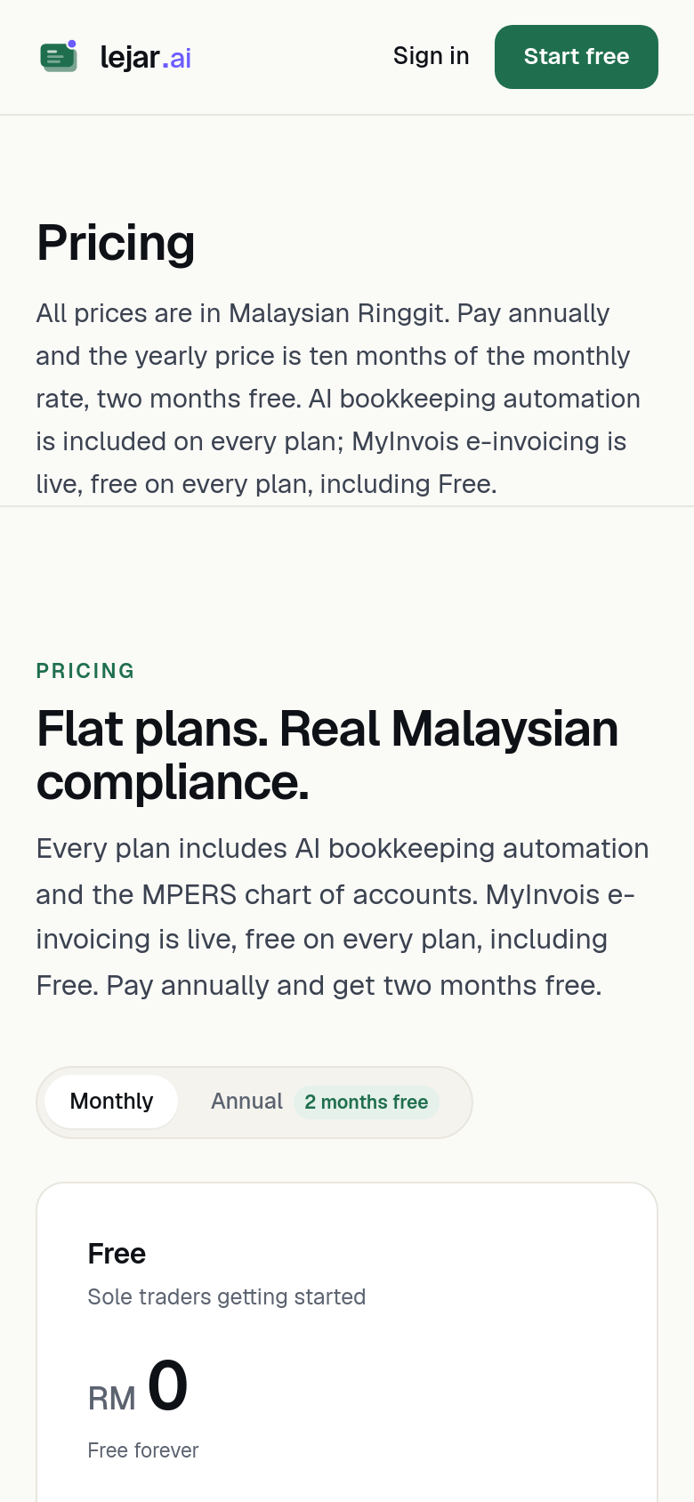 Pricing