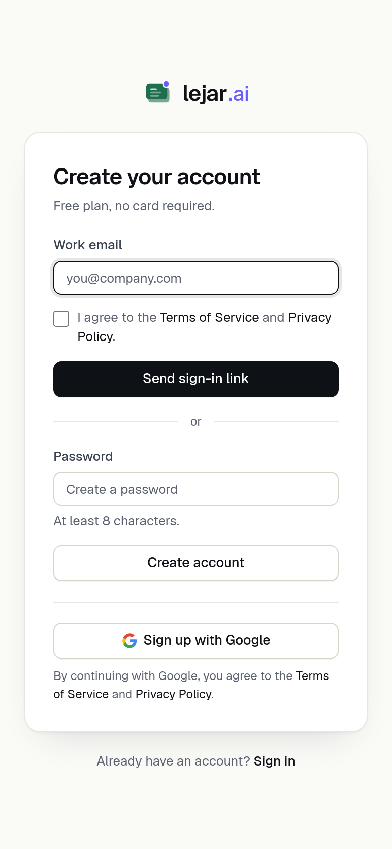 Signup