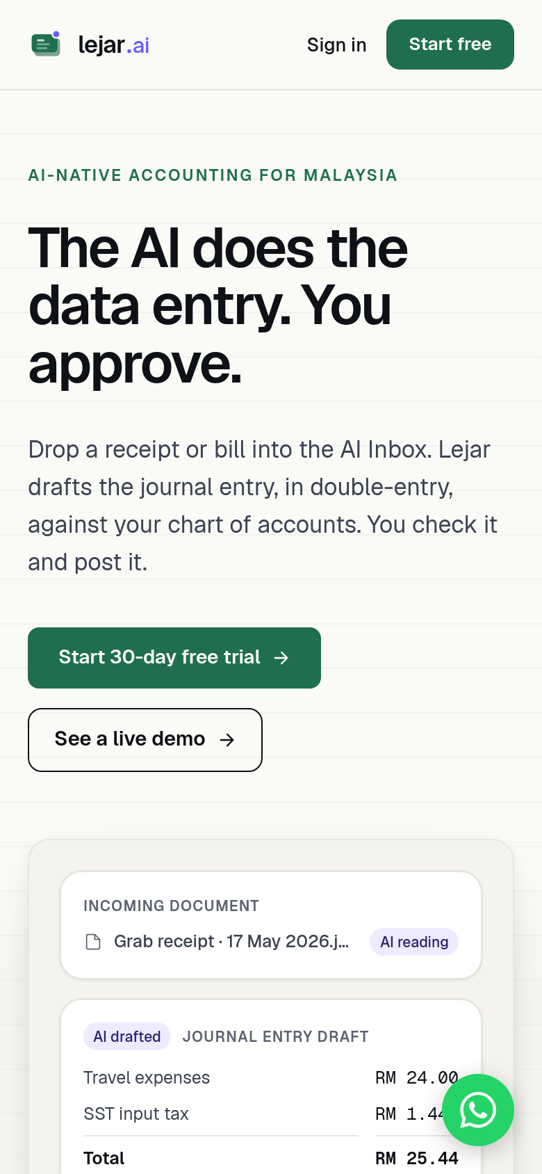 Homepage / Lander