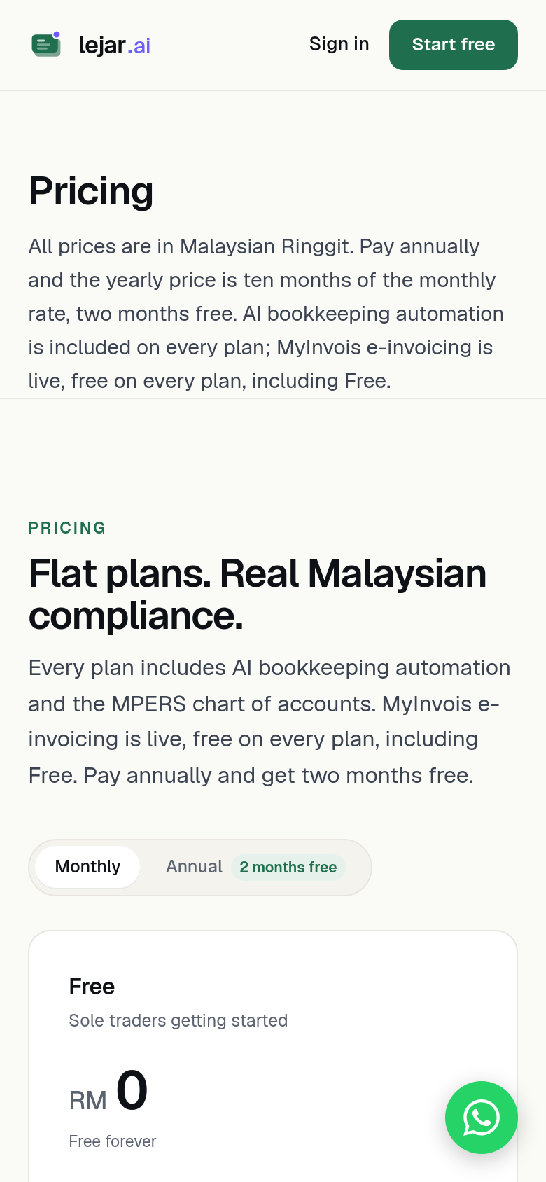 Pricing