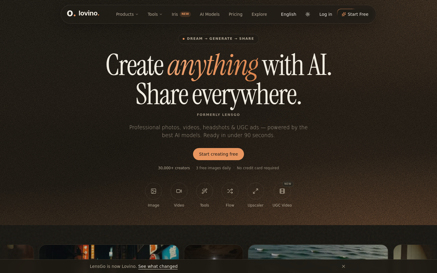 Captured Homepage / Lander