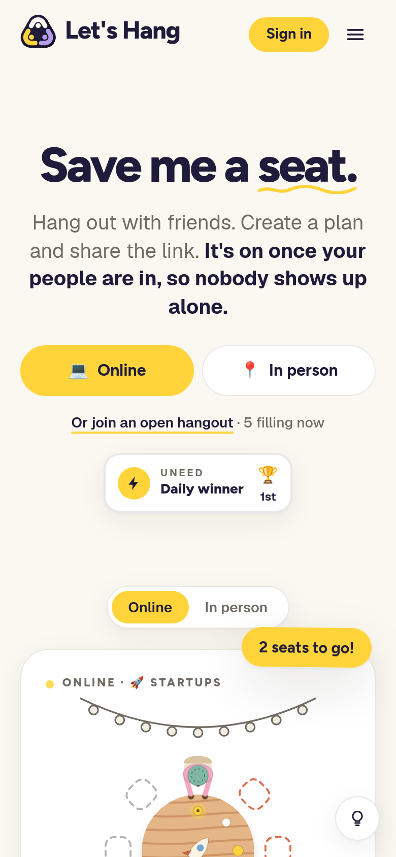 Homepage / Lander