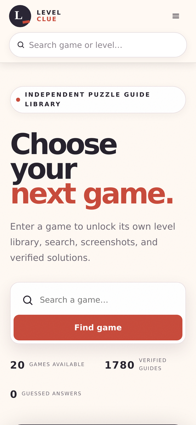Homepage / Lander