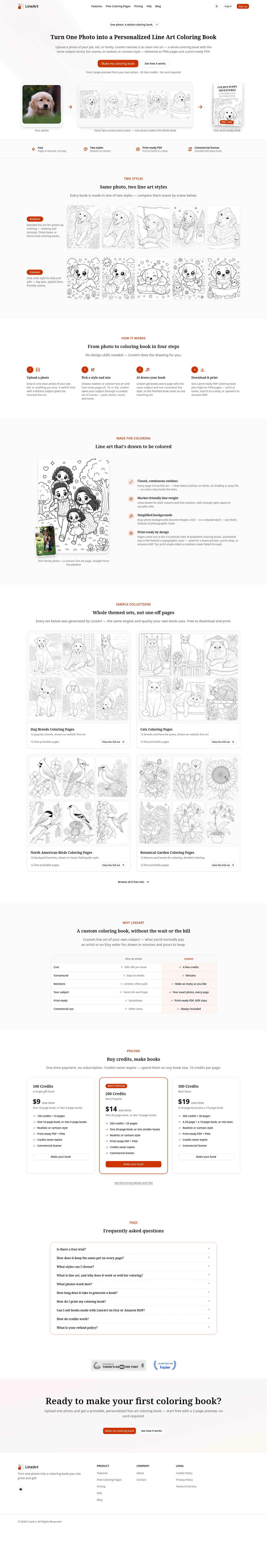lineart.ai — The Pricing Page