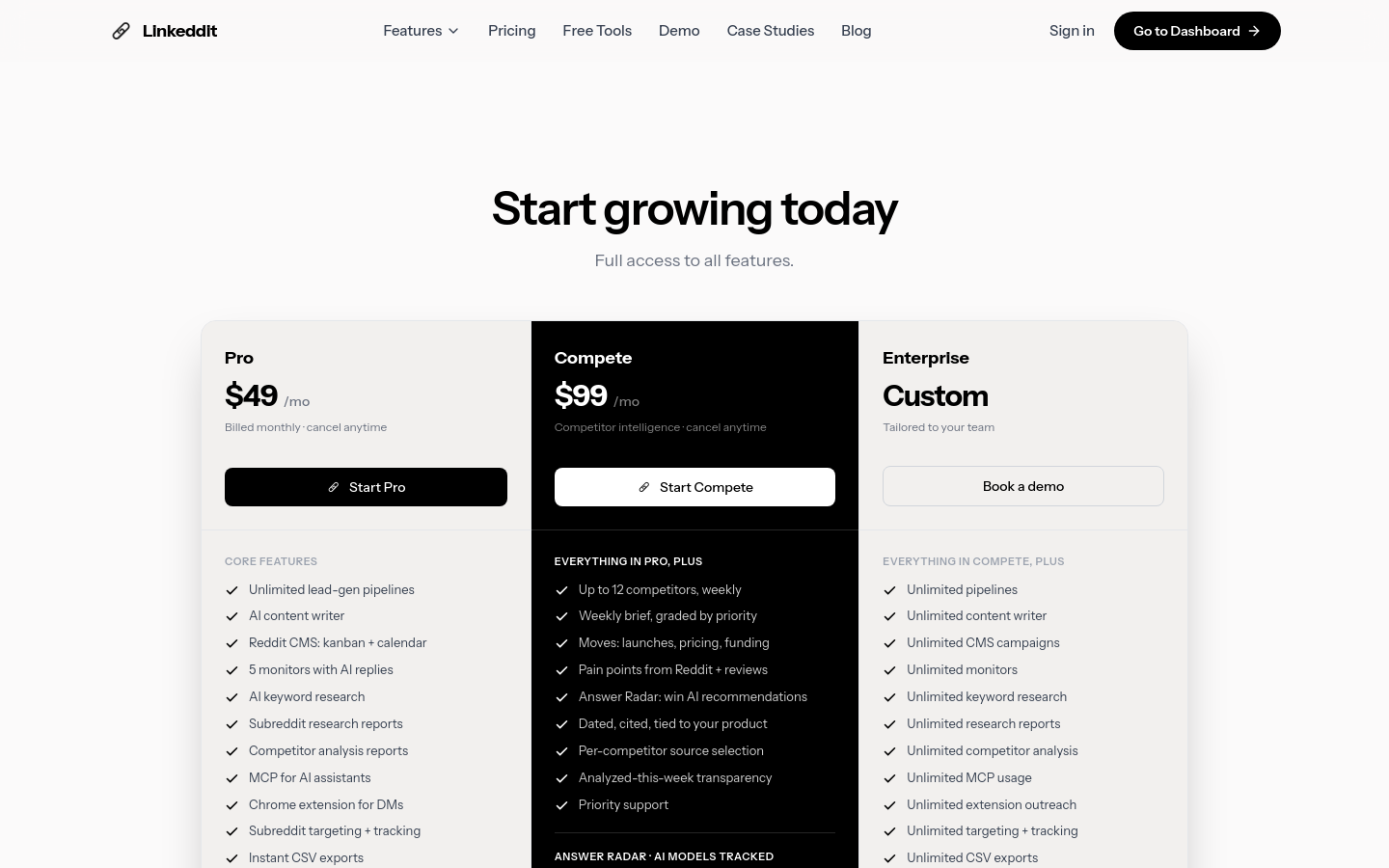 Pricing