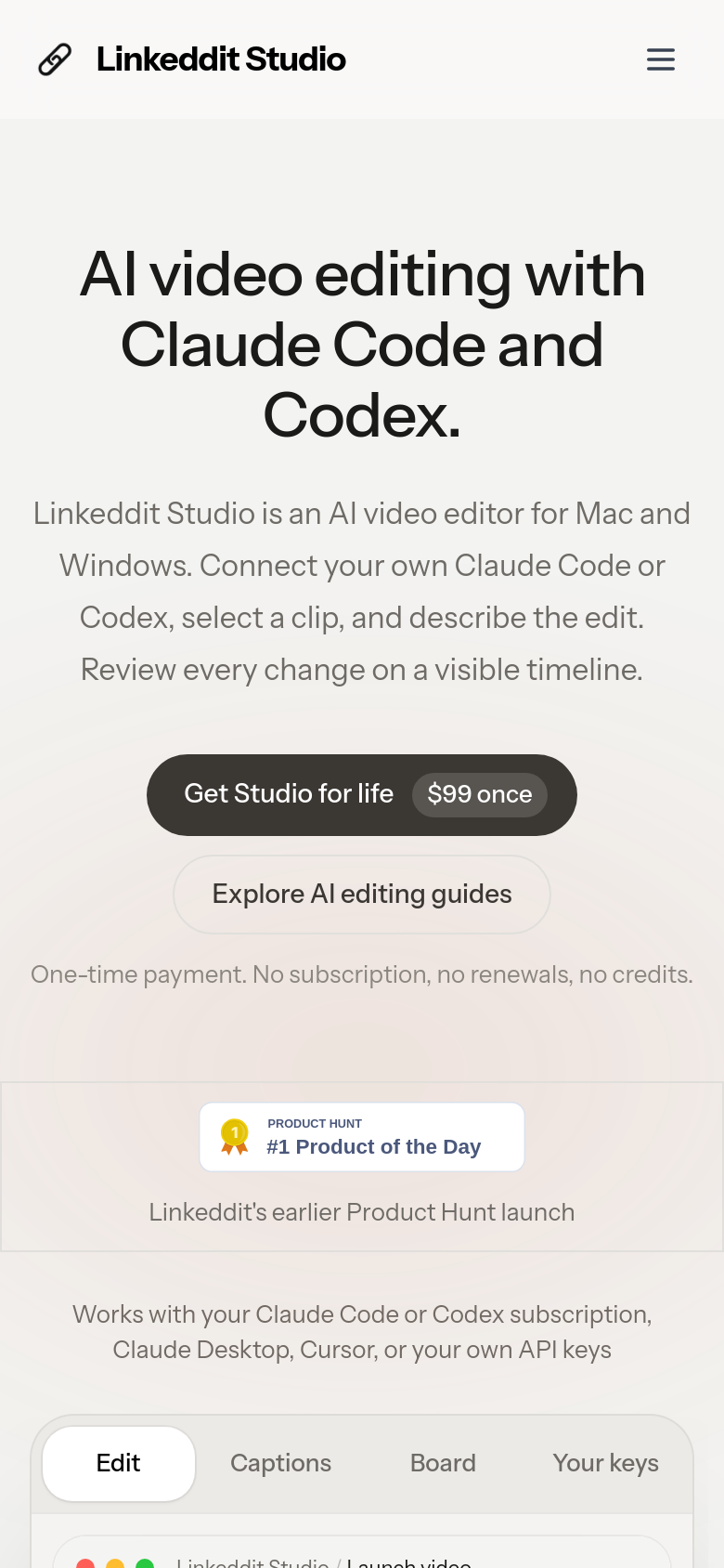 Homepage / Lander