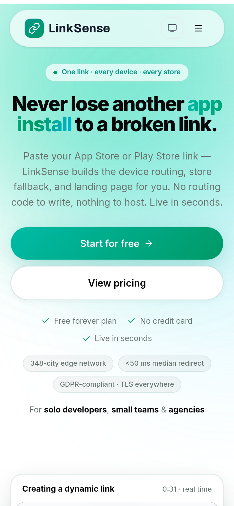 Homepage / Lander
