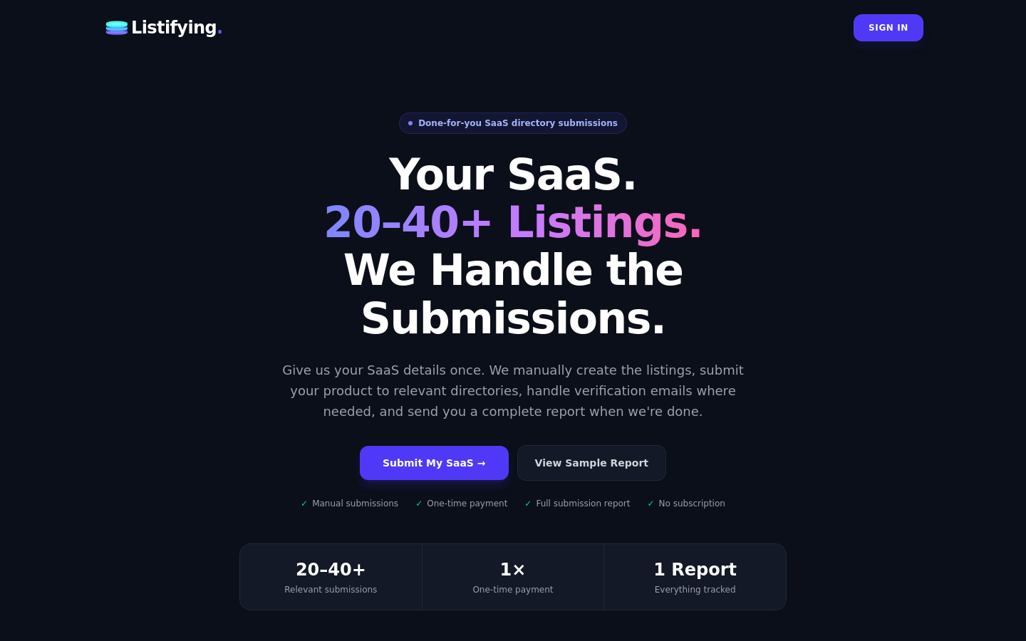 Captured Homepage / Lander