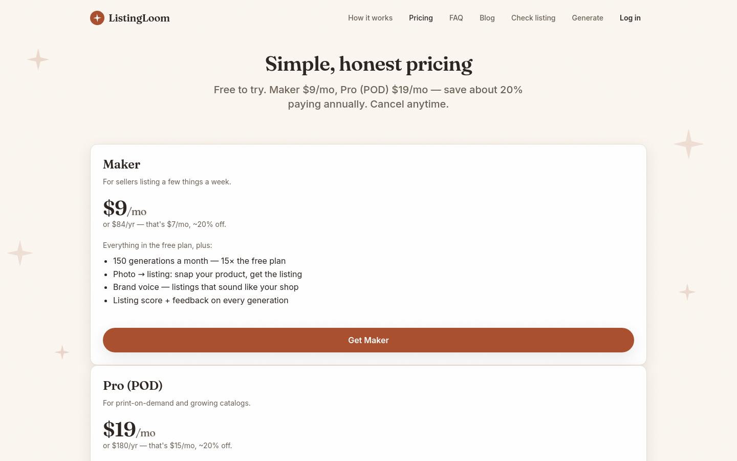 Pricing