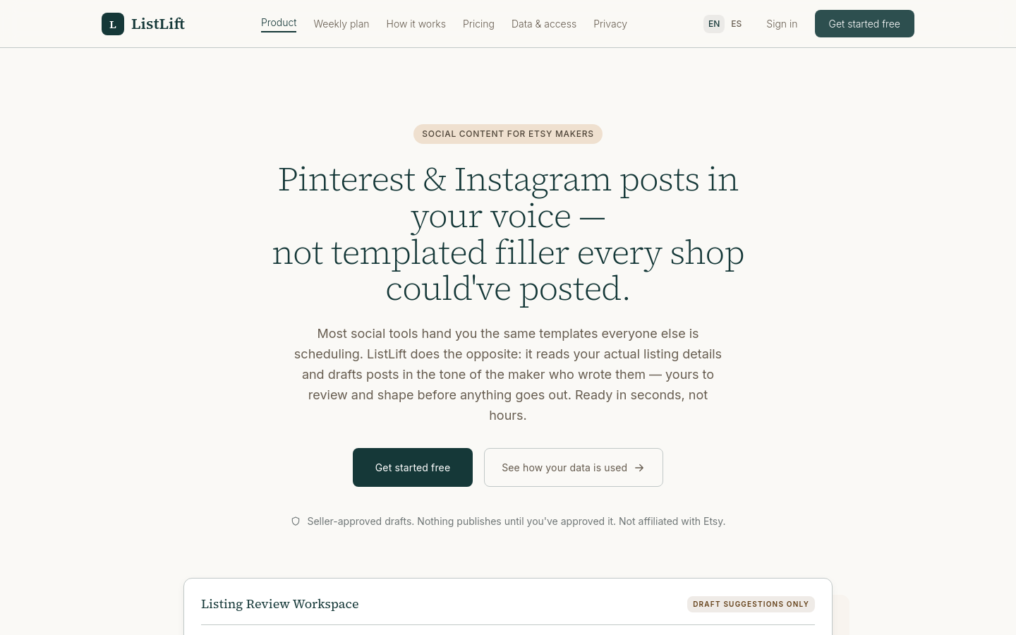 Captured Homepage / Lander