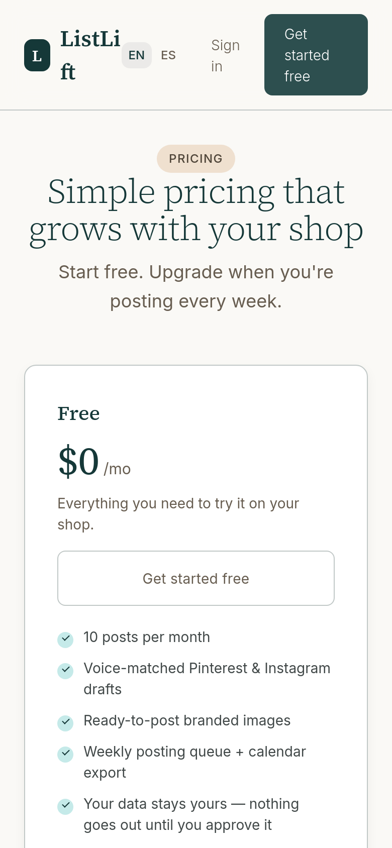 Pricing