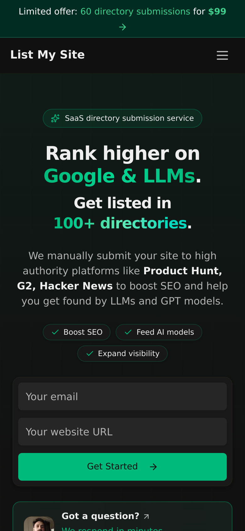 Homepage / Lander