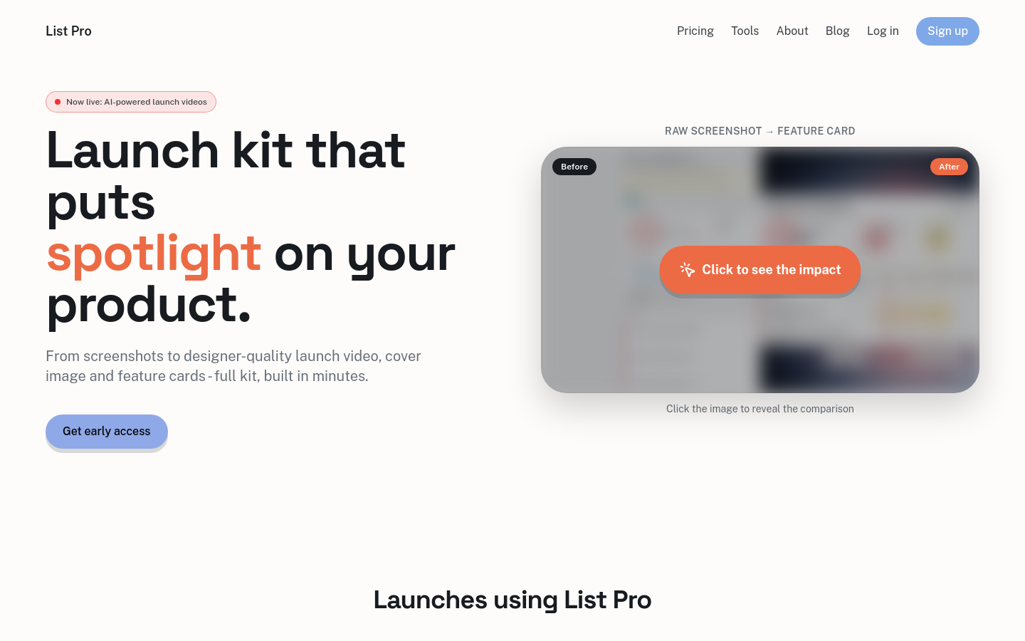Captured Homepage / Lander
