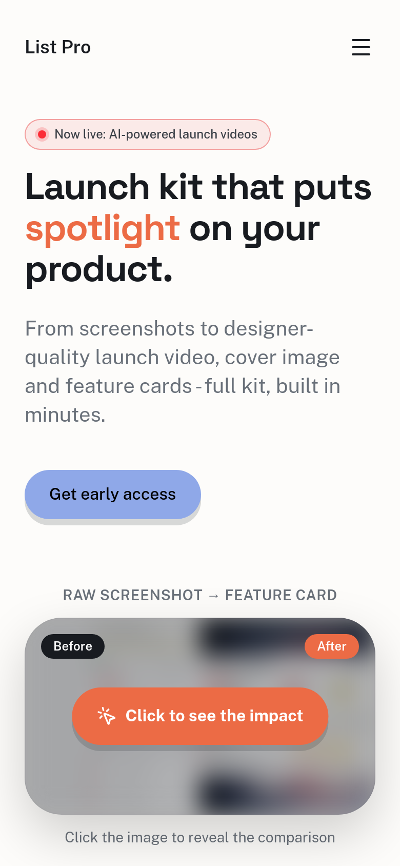 Homepage / Lander