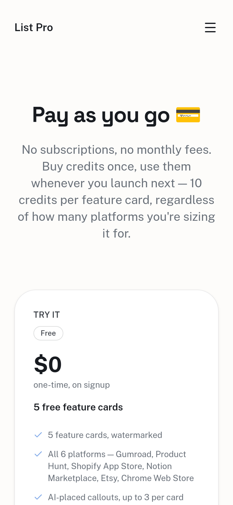 Pricing