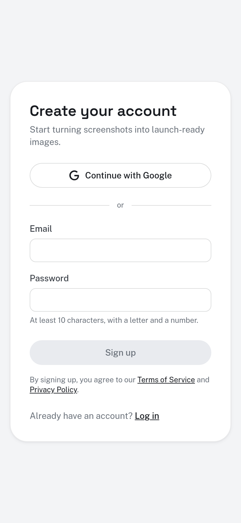 Signup