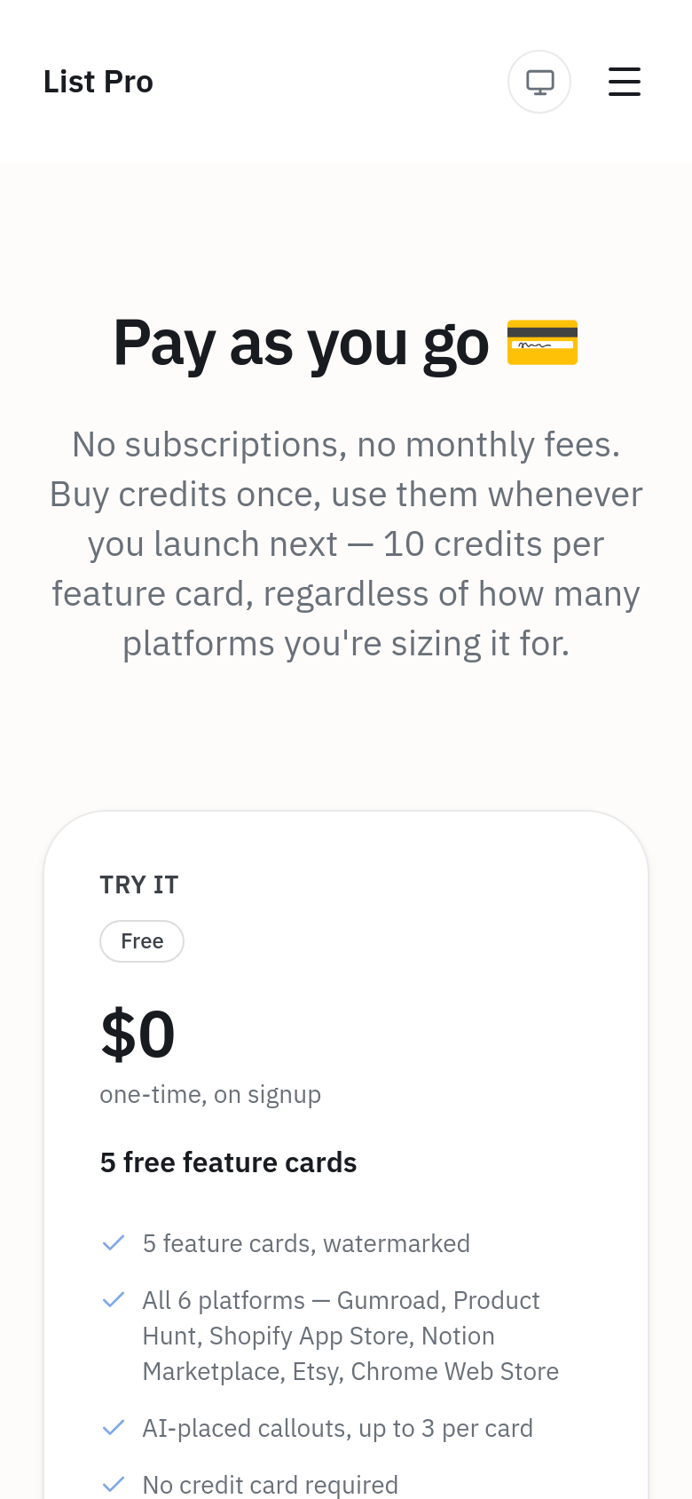 Pricing