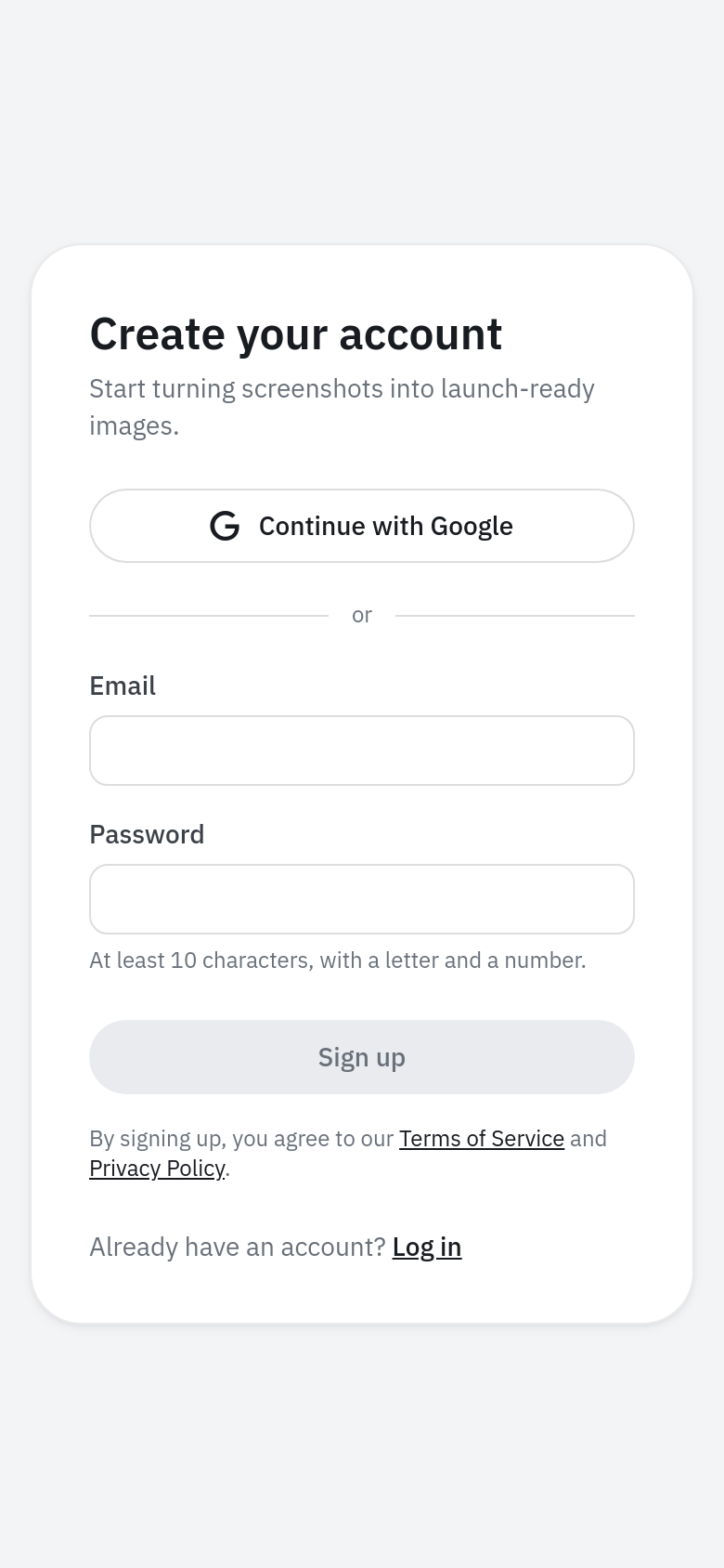 Signup