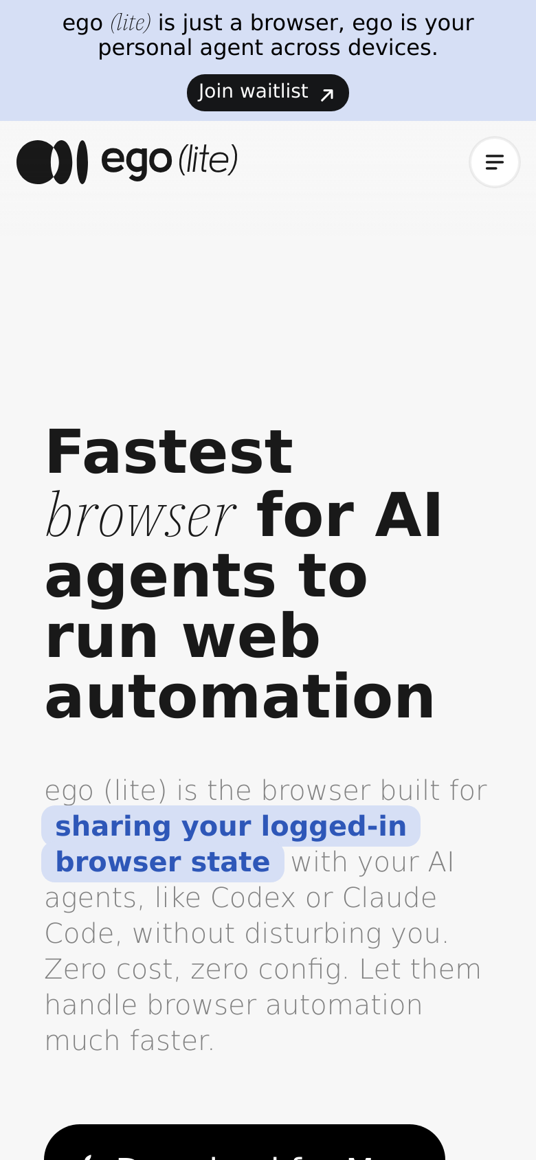 Homepage / Lander