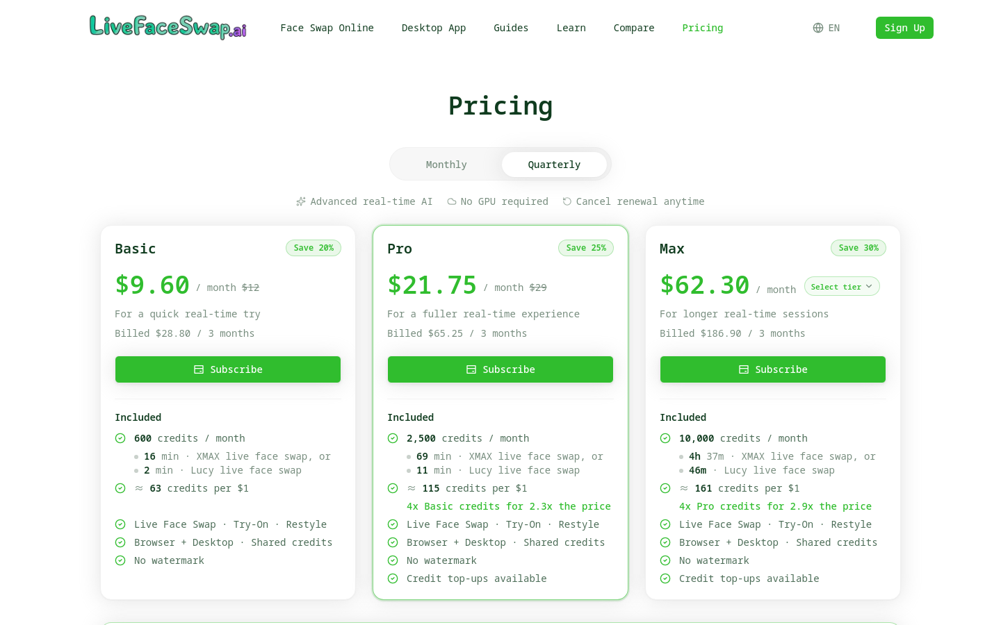Pricing