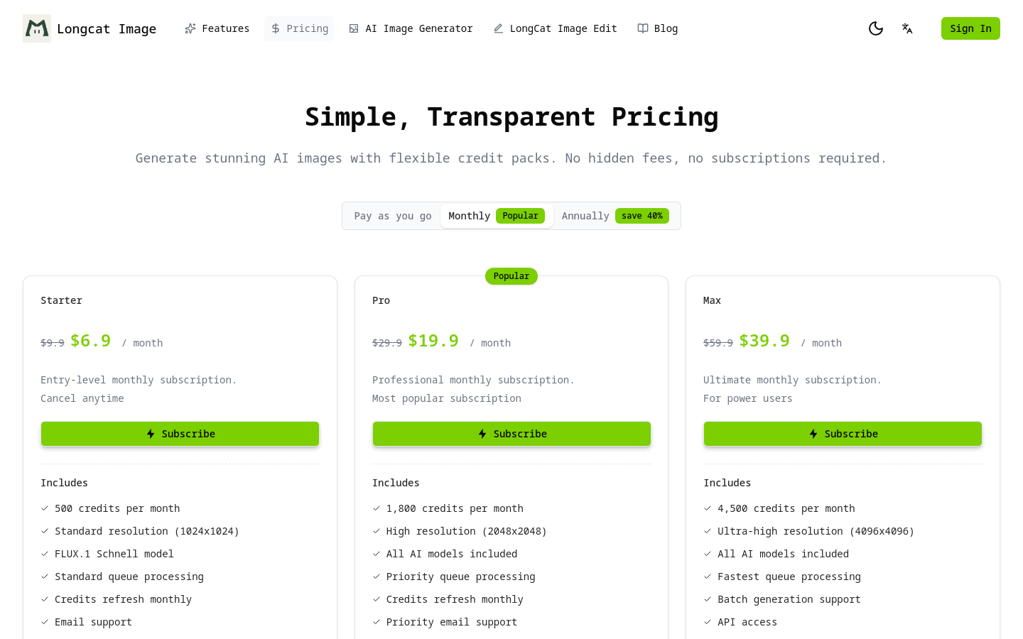 Pricing