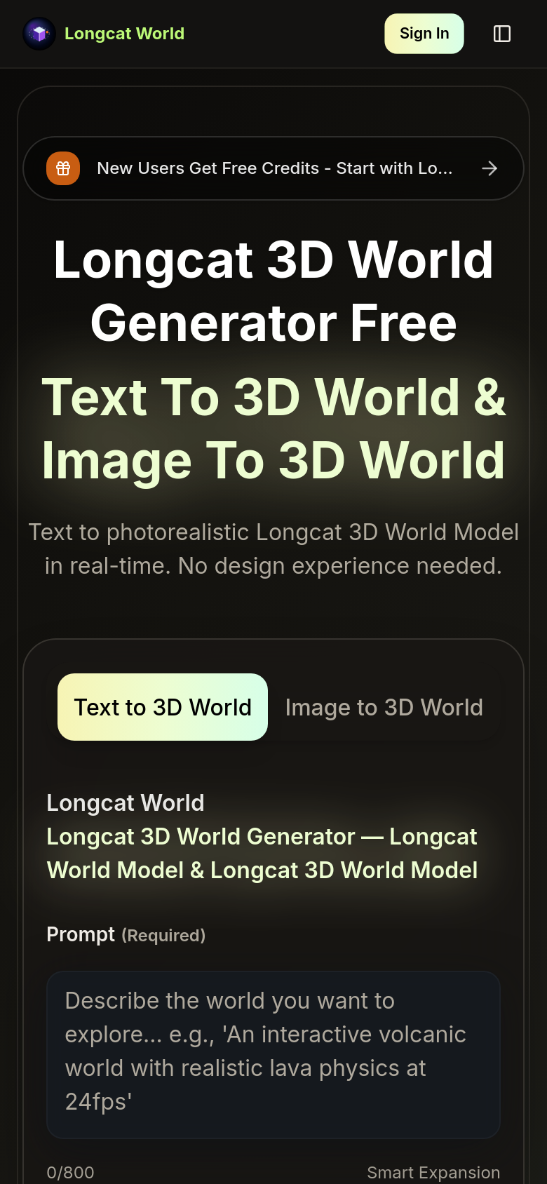 Homepage / Lander