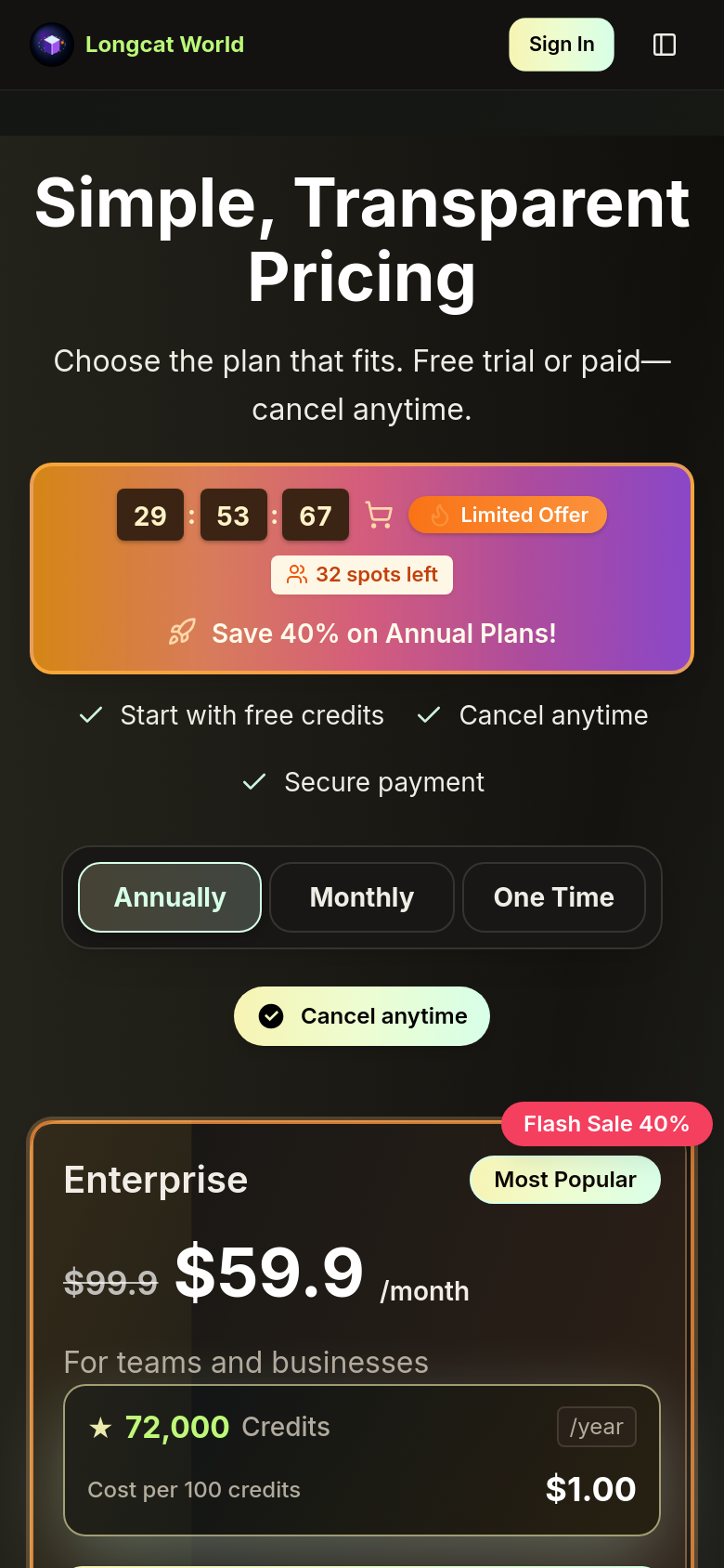 Pricing