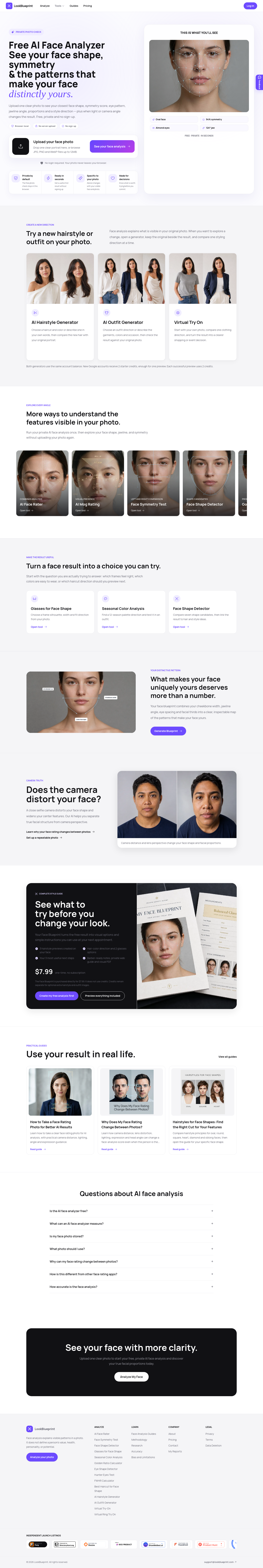 Nav section of lookblueprint.com