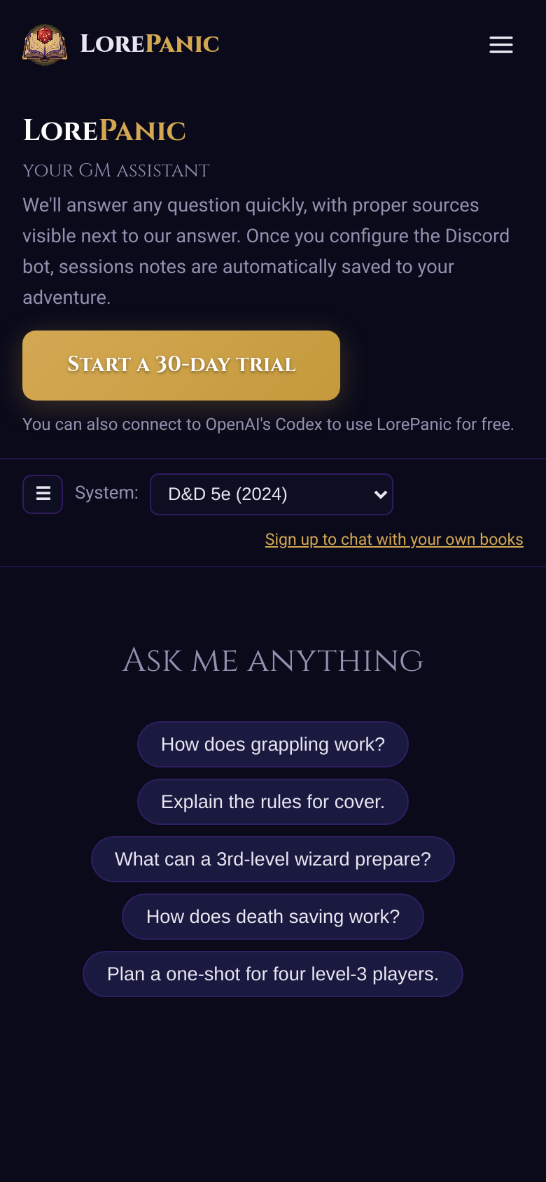 Homepage / Lander