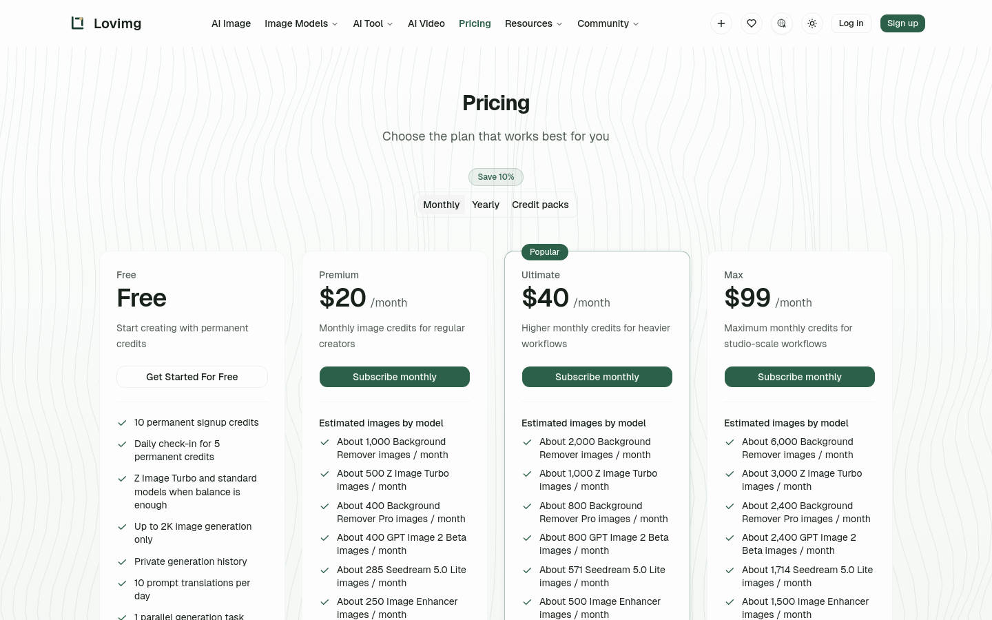 Pricing