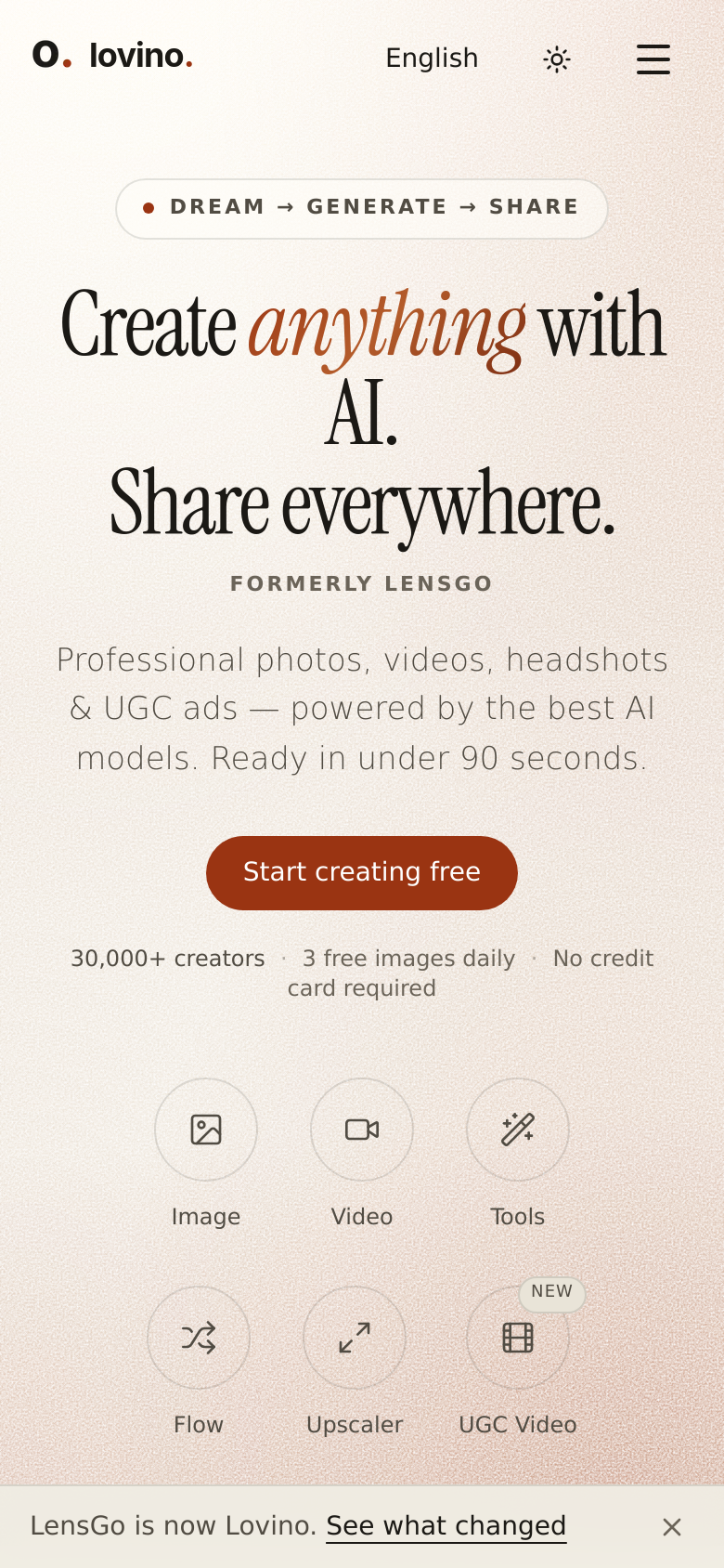 Captured Homepage / Lander