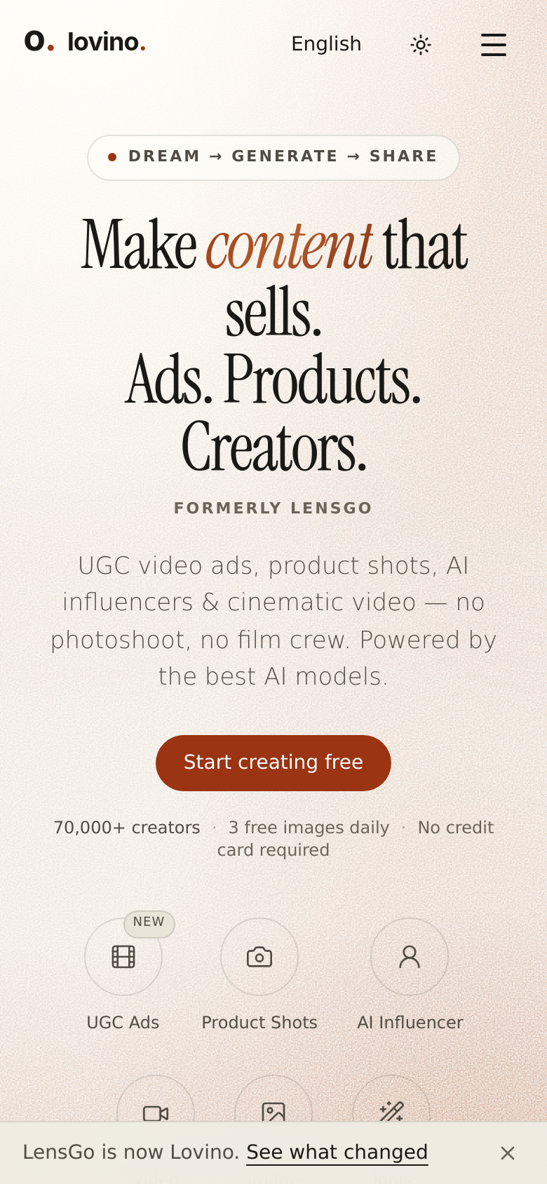 Homepage / Lander